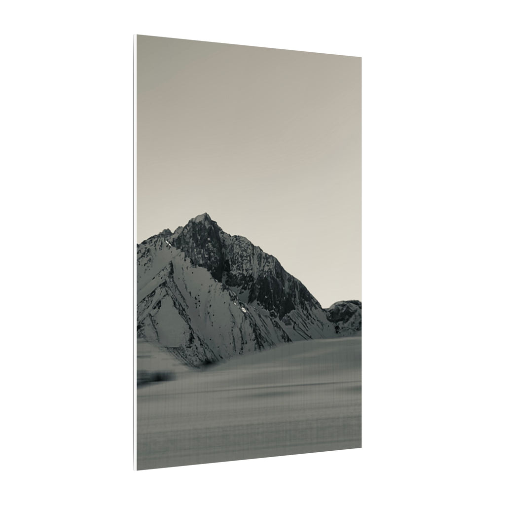 Minimal Mountain Matte Canvas Print — Monochrome Alpine Wall Art